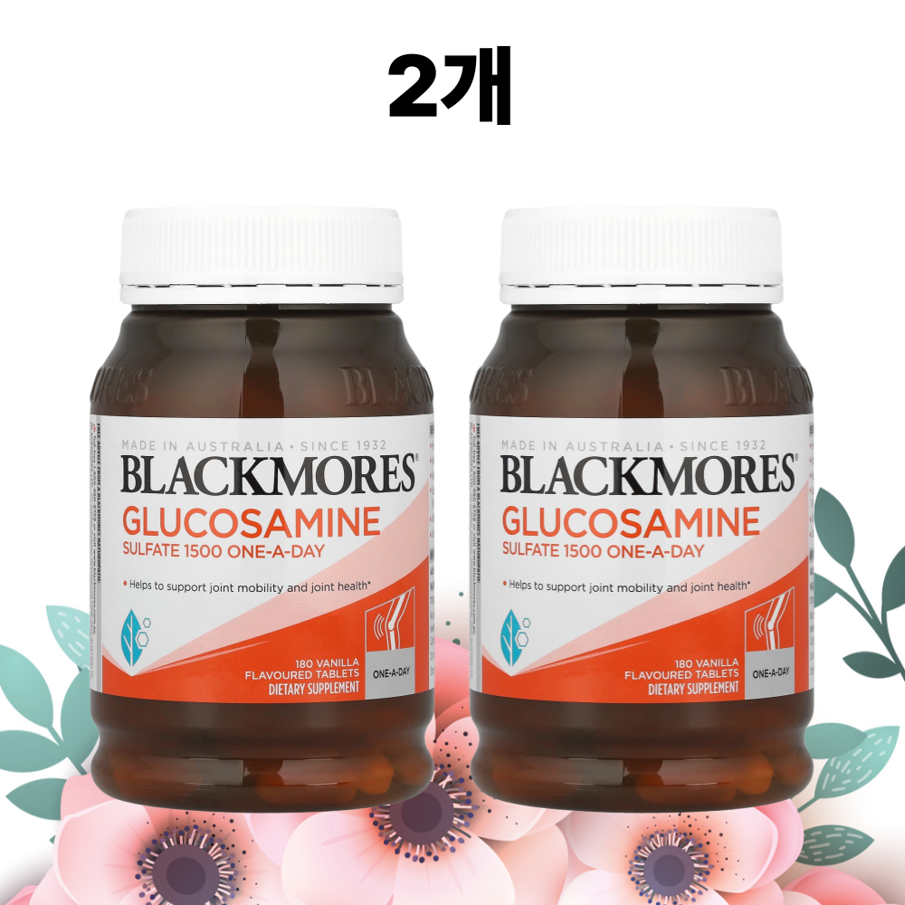 블랙모어스 글루코사민 1500mg 바닐라맛 180정, 2개 - 상품 이미지