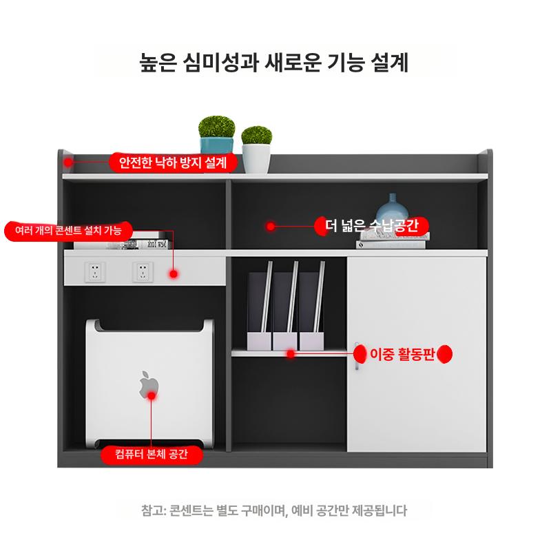 책상 방음 칸막이 접이식 임원실 직원용 가림막 선반 7자형 2인용 의자 미포함 - 상세 이미지 5