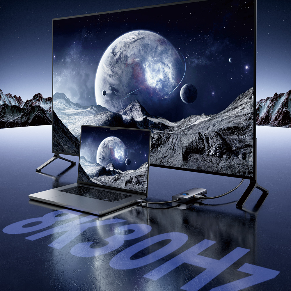 벤션 C타입 8K HDMI PD 랜카드 USB 멀티 허브 도킹스테이션 TQZ, 미러링 터치 On Off 사생활 보호기능 - 상세 이미지 2