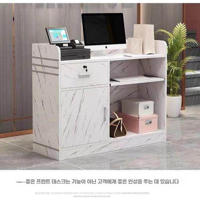 소형 매장 카운터 계산대 미니멀 접수대 상업용 데스크 - 상세 이미지 3