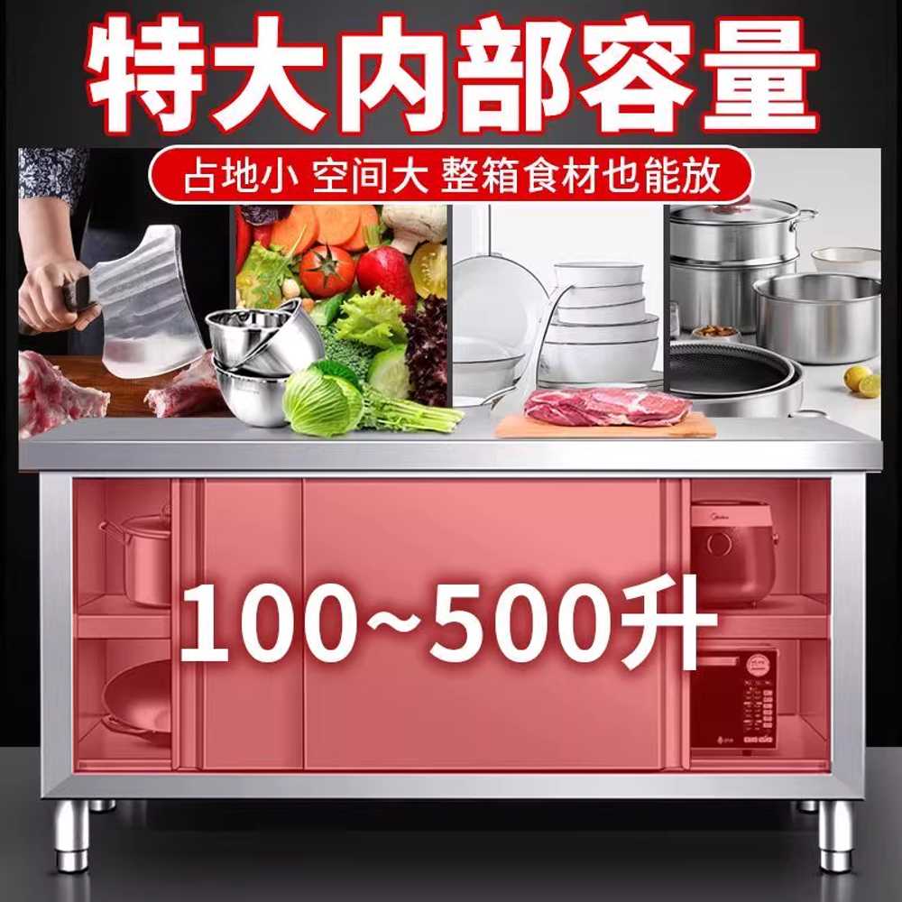 업소용캐비넷작업대 그릇정리대 하부장 싱크대정리 80x40x80cm - 상세 이미지 2