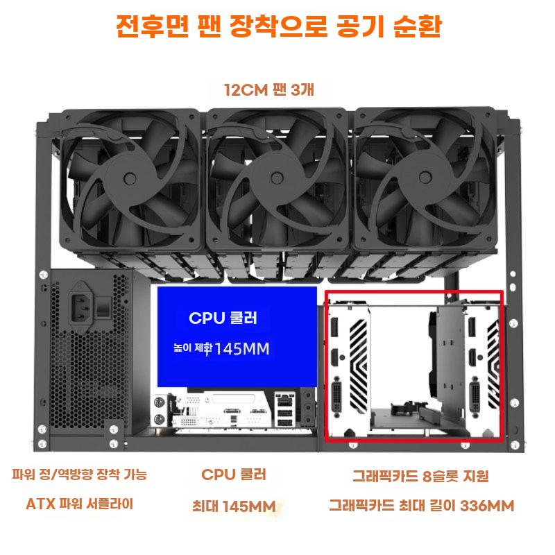 오픈형 스태커블 서버 케이스 EATX 지원 24베이 - 상세 이미지 4