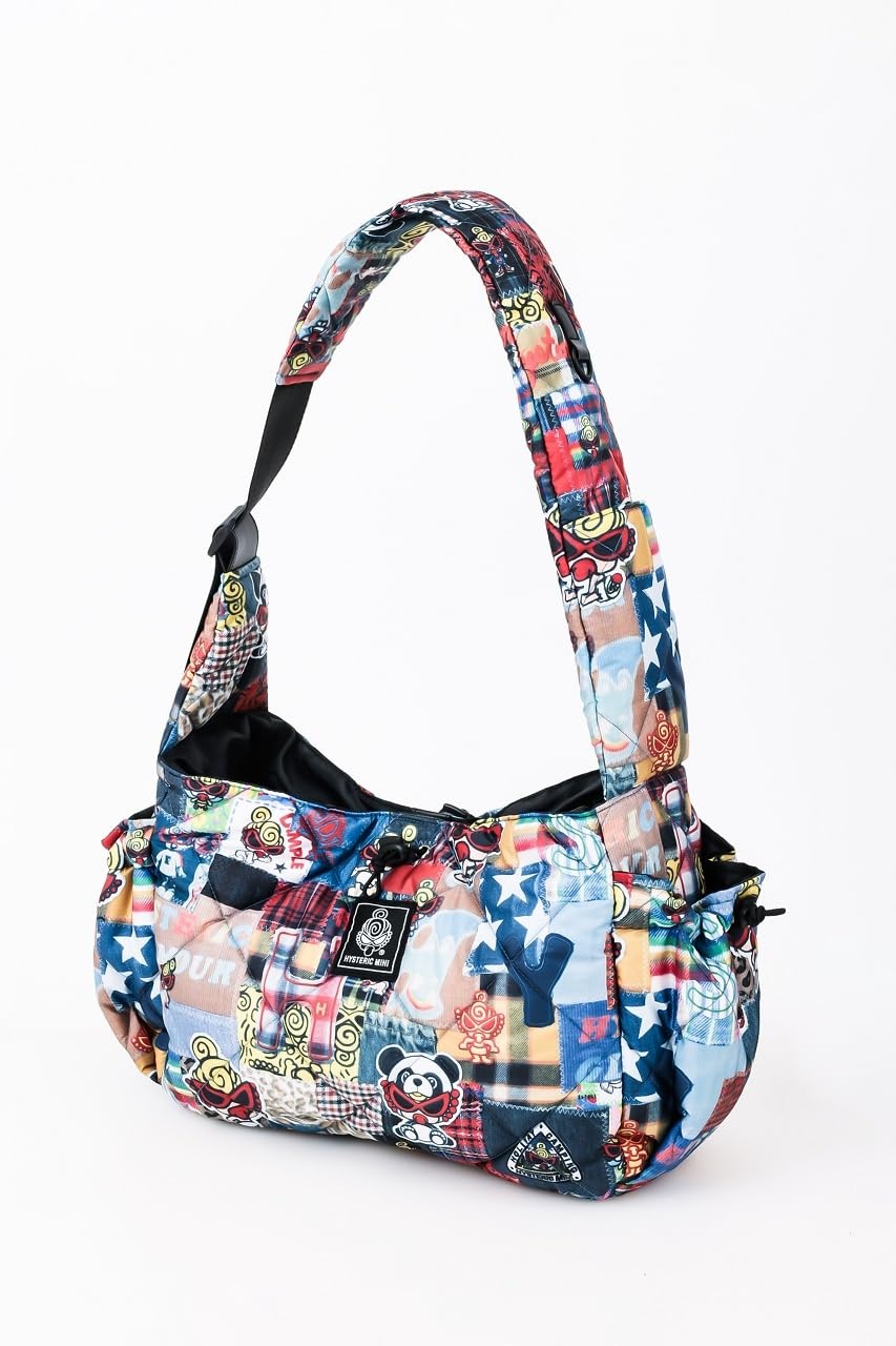 HYSTERIC MINI BIG PUFF SHOULDER BAG BOOK - 히스테릭글래머 잡지부록 퍼프 숄더백 메시 패치워크 퀼팅 상품 이미지