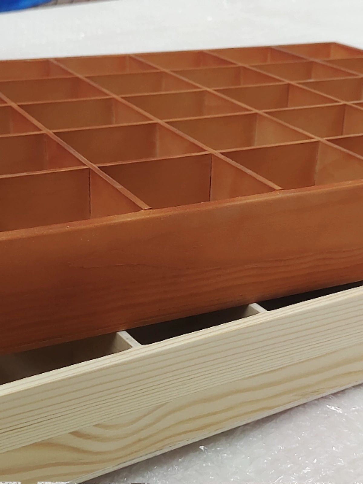 원목 수납 상자 칸막이 정리함