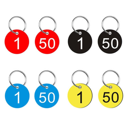 마린바니 번호판 키링 숫자 열쇠고리 1-50 세트 숫자열쇠고리 번호표