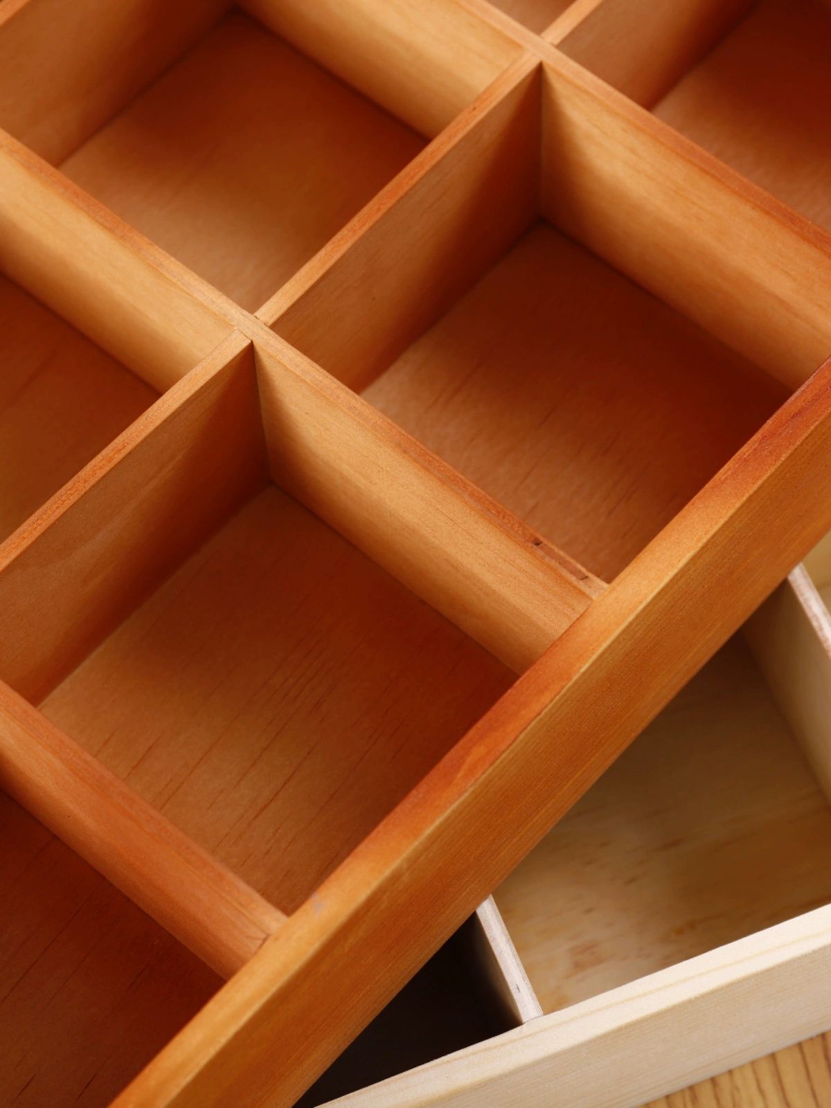 원목 수납 상자 칸막이 정리함