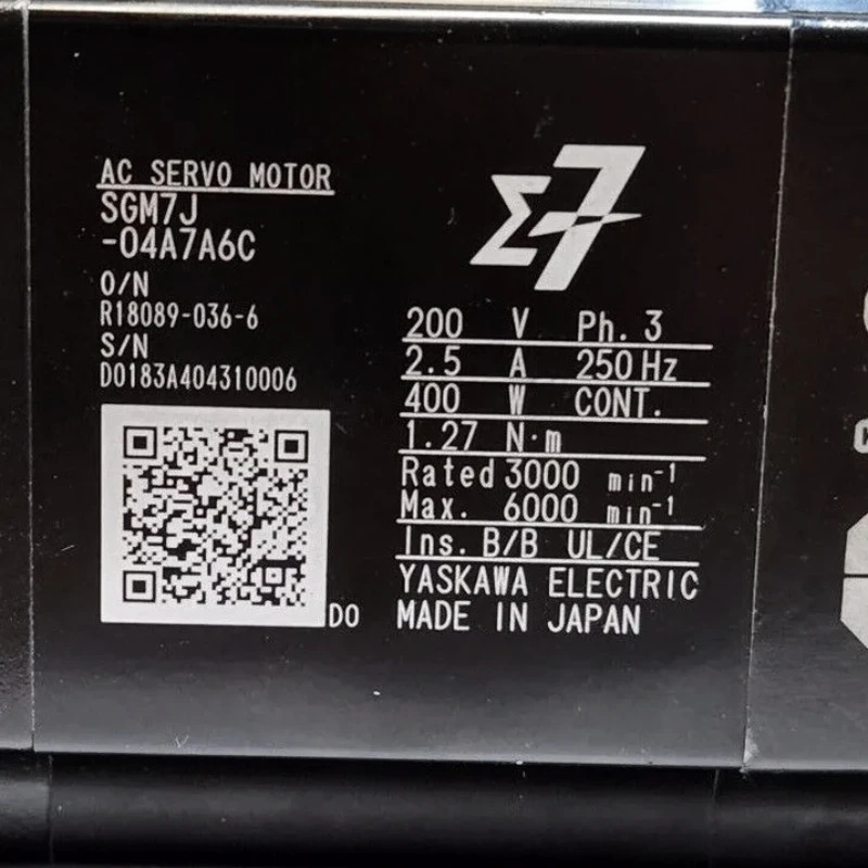 새 Yaskawa SGM호환7J-04A7A6C 서보모터