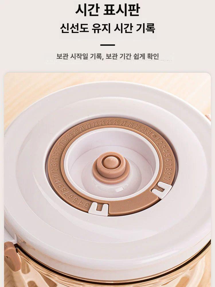 진공 보관함 수납함 반찬통 보관용기 쌀통 저장 원터치 범용 전기 펌프 충전식 USB - 상세 이미지 3