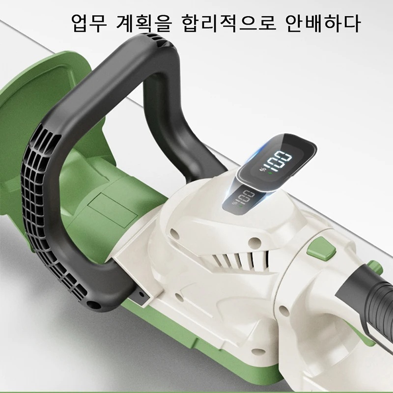 충전 전정기 충전식 무선 헤지트리머 전기 가지치기 헤지커터 공기계(마끼다 21v 배터리용) - 상세 이미지 3