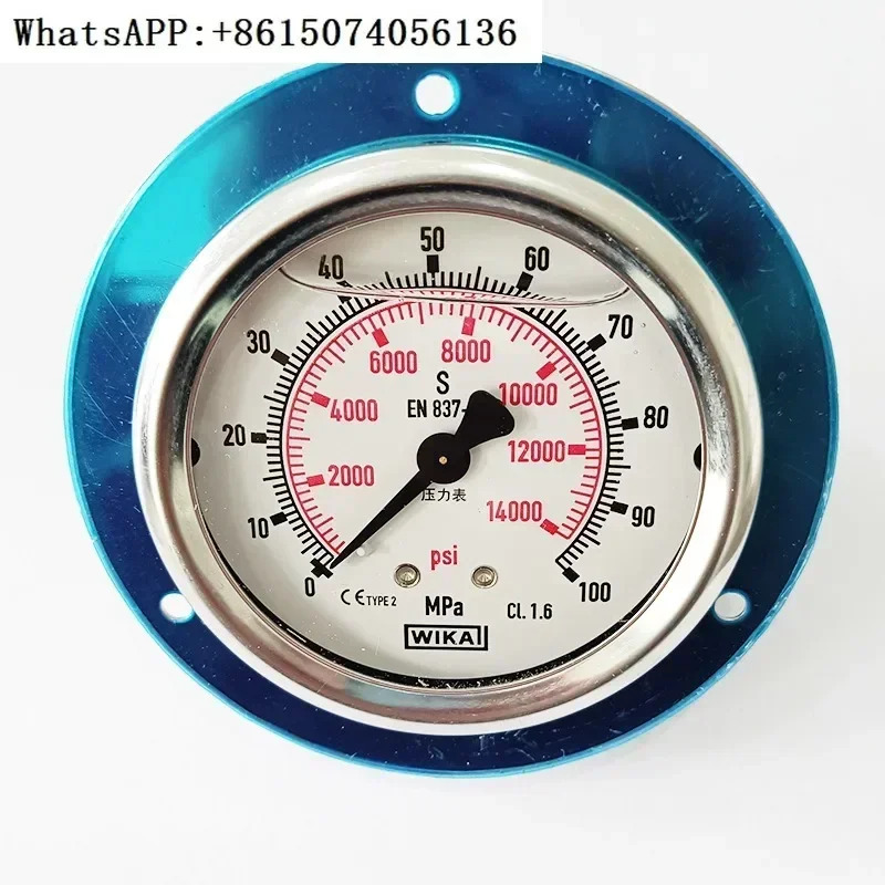 WIKA EN837-1 독일 Wika 압력 게이지 3 개구멍과 플랜지 엣지 213.53.063