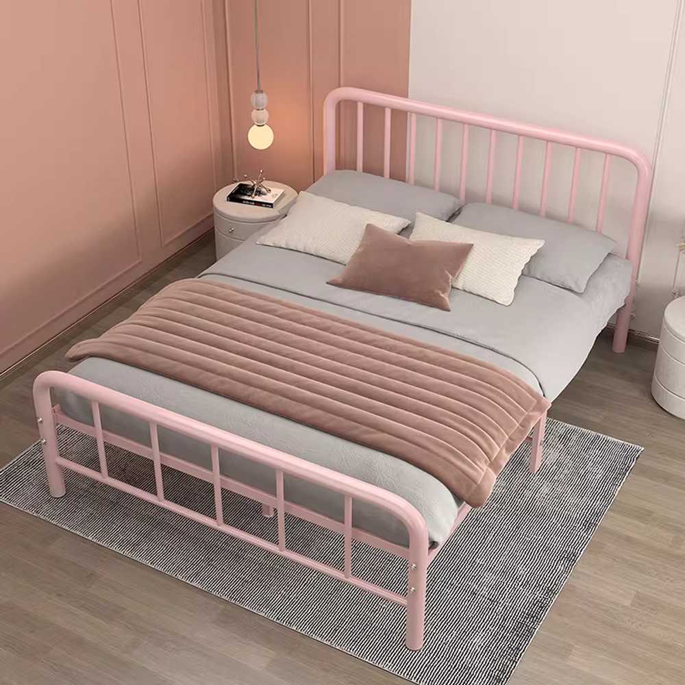 침대 철제 프레임 매트리스 받침대 화이트 슈퍼싱글 매트 블랙 100x200cm - 상세 이미지 2