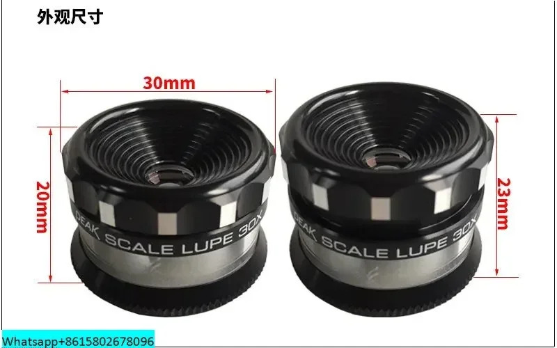 PEAK SCALE LUPE 30X Bijia 금 조절식 돋보기 2037-30X
