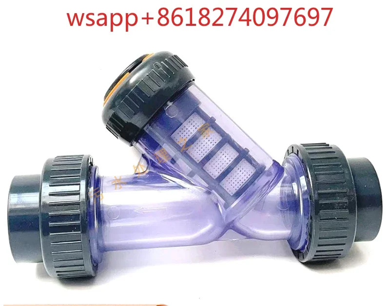 UPVC 플라스틱 Y자형 필터 DN15-DN100 PVC 파이프 라필터 스크린 분리형 세척 용이