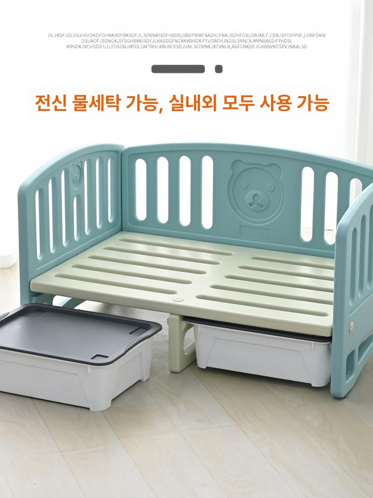 강아지 고양이 애견 소파 푹신한 쿠션 메모리폼 정형외과 심플 미디엄 플럼그린 침대 싱글 침대 쿠션없음 - 상세 이미지 5
