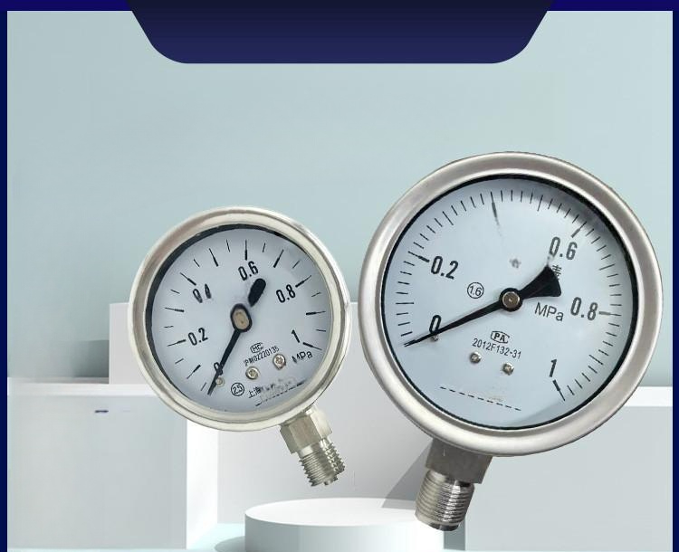 스테인리스 압력계 내열 고온용 게이지 정밀 압력 산업용 Y60BF 0-0.1MPa 1KG - 상품 이미지