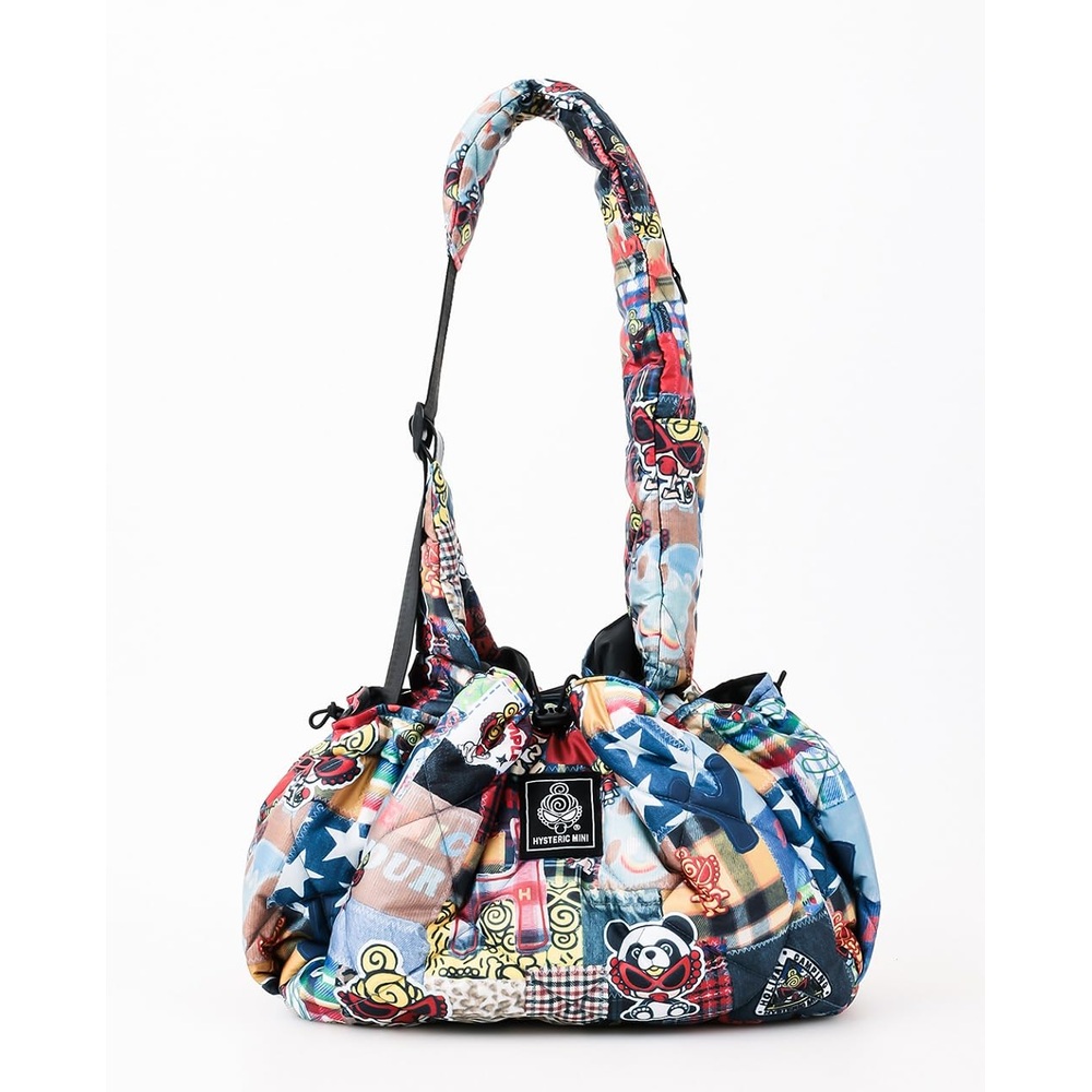 HYSTERIC MINI BIG PUFF SHOULDER BAG BOOK - 히스테릭글래머 잡지부록 퍼프 숄더백 메시 패치워크 퀼팅 상품 이미지