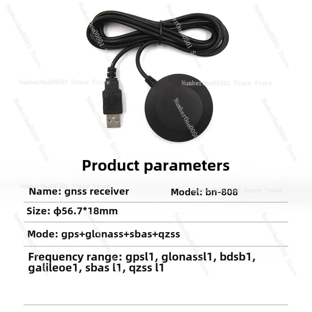 USB 수신기 GPS Beidou 포지셔닝 모듈 컴퓨터 노트북 자동차 타이밍 속도 측정 안테나 BN-808