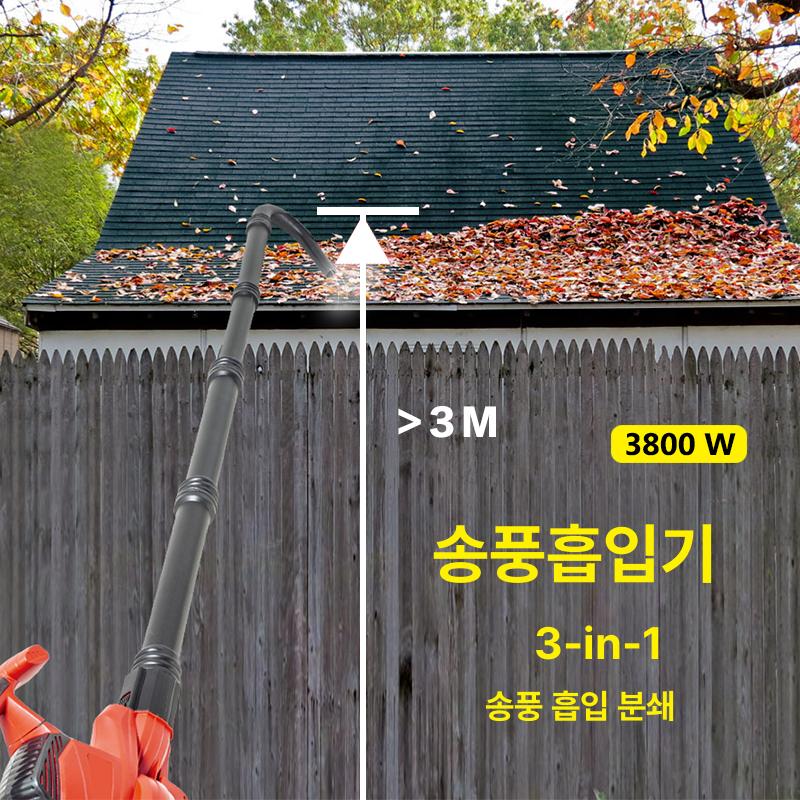 유선 흡입 기능 속도 조절 낙엽 청소기 대포 제설기 눈 3800W - 상세 이미지 4