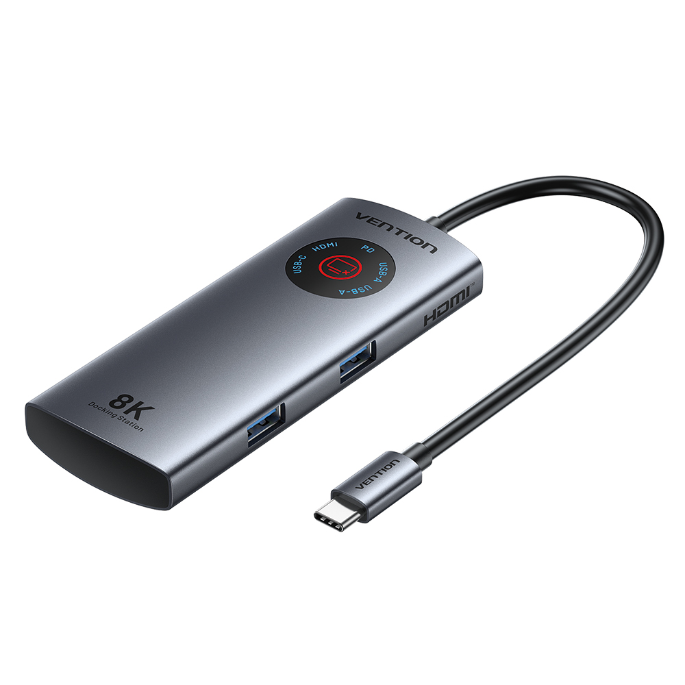 벤션 C타입 8K HDMI PD USB 멀티 허브 도킹스테이션 TQX, 미러링 터치 On Off 사생활 보호기능 이미지 6