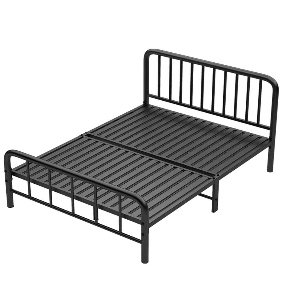침대 철제 프레임 매트리스 받침대 화이트 슈퍼싱글 매트 블랙 100x200cm - 상세 이미지 5