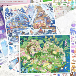 3d 방꾸미기 스티커 대형 봄날만개 실사용 후기 | 효과 있을까? - 상품 이미지 3