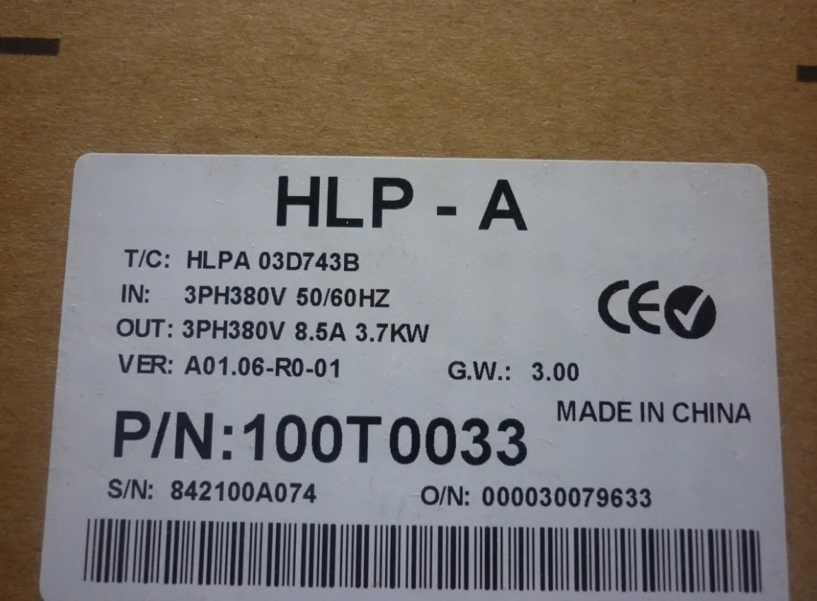 새 원본 HLPA03D743B 3.7KW 380V HLP-A 인버터