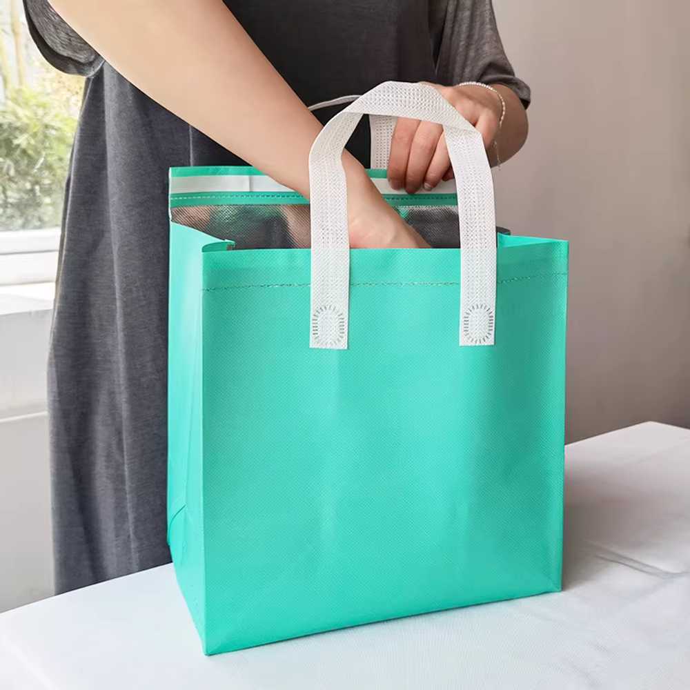 일회용 보냉백 가방 파우치 도시락 포장 벨크로 50개 30x30x20cm 화이트 50개 - 상세 이미지 5