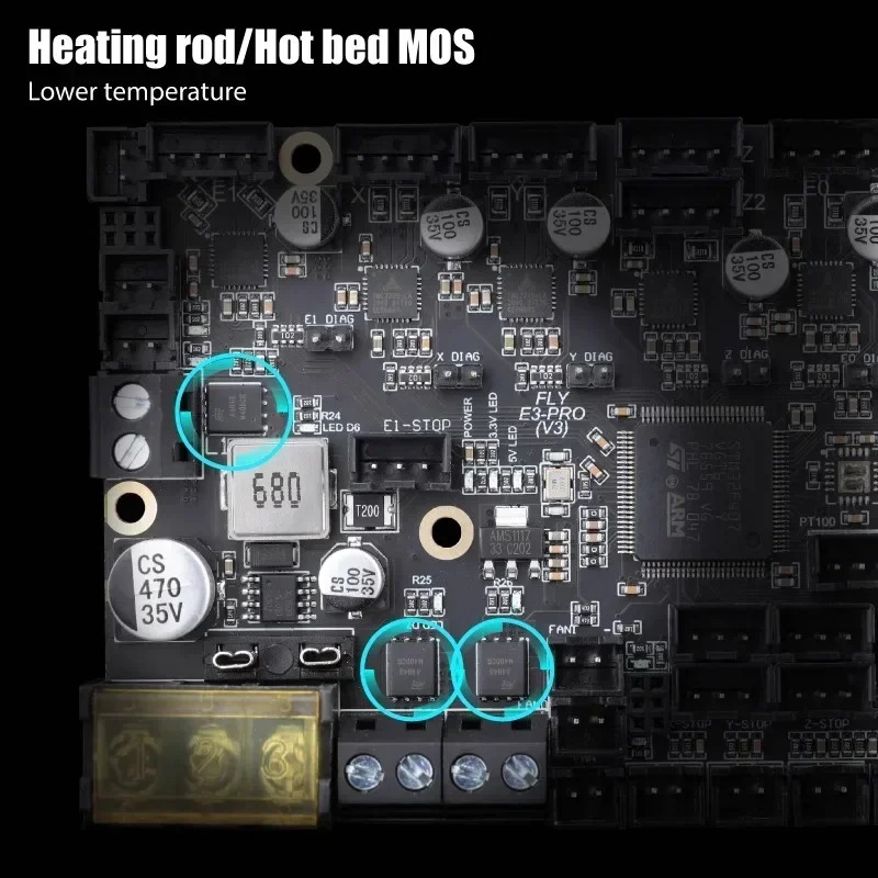 FLY RRF E3 V3 Ender3 1.6m/s Wifi 3D 프린터 회로 기판은 D-uet 마더보드를 대체