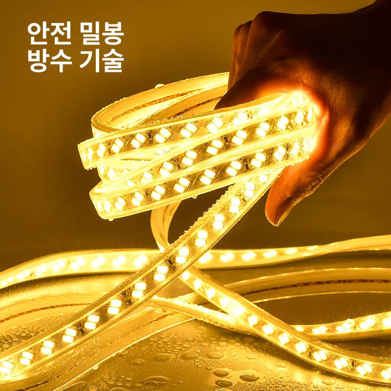 스트링 무드등 전구 줄조명 방수 스트링라이트 야외용 이중 행 2835 156 플러그 포함 B 기타 기타 - 상세 이미지 3