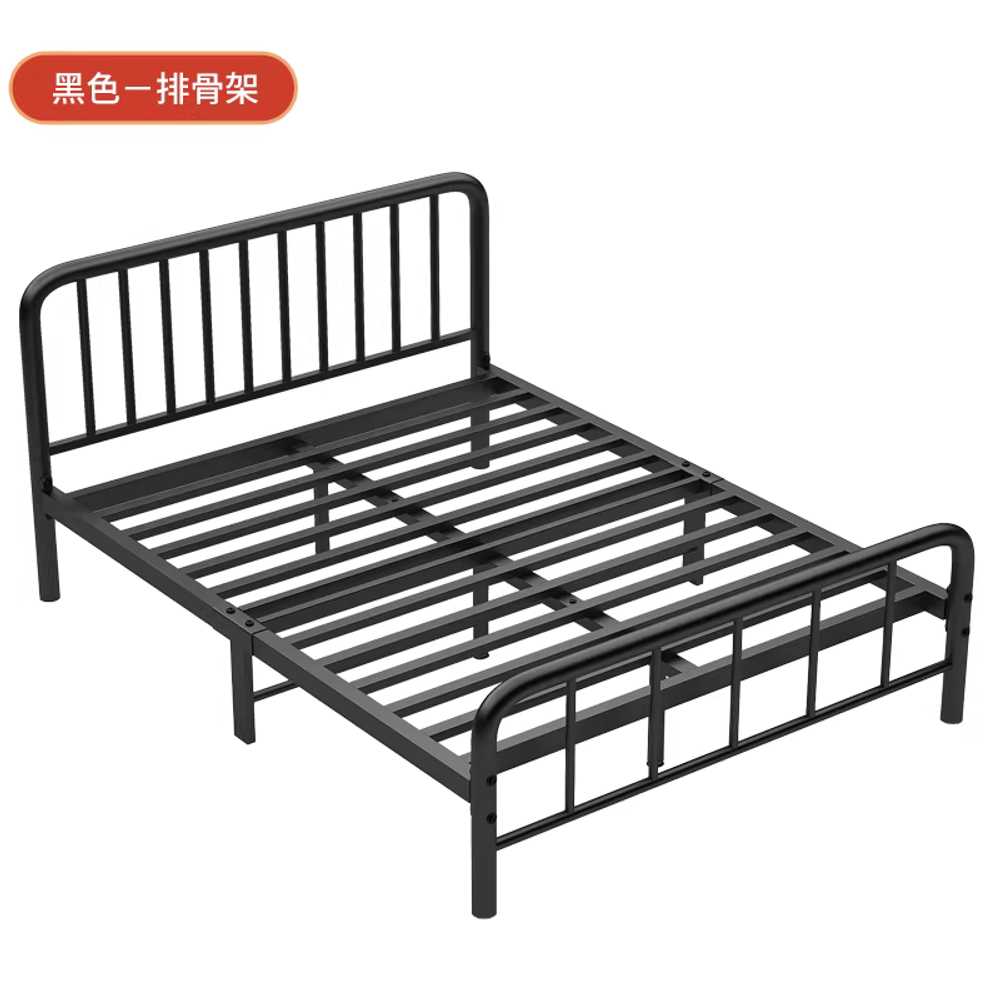 침대 철제 프레임 매트리스 받침대 화이트 슈퍼싱글 매트 블랙 100x200cm 이미지 6