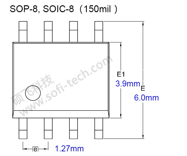 SOP-8 TO DIP8 범버너본체 150mil/3.8mm