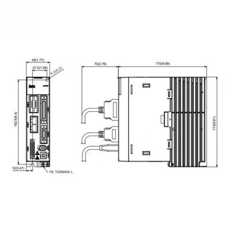 오리지널 ASD-A2-0121-M A2 서보 드라이브 100W 230V 1PH/3