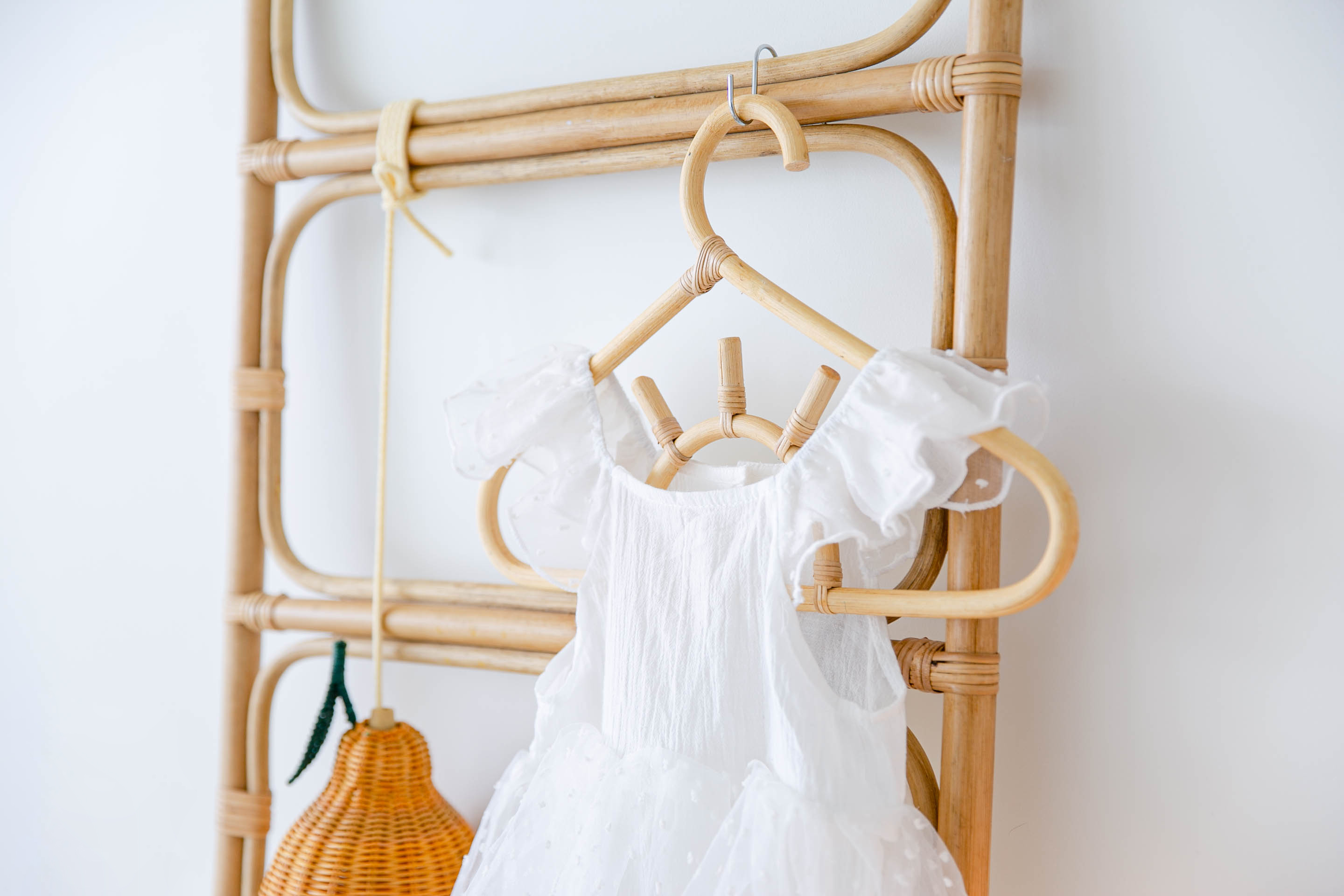 써니 라탄옷걸이 미니 우드 아이방옷걸이 꾸미기 옷가게 옷행거 3P세트