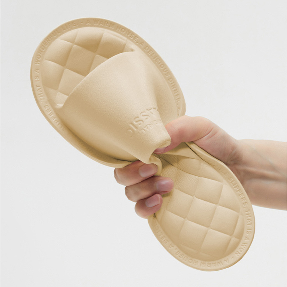 층간소음실내화 푹신한 EVA 쿠션 거실 실내용 편한 슬리퍼 브라운, 240-250mm 이미지 8