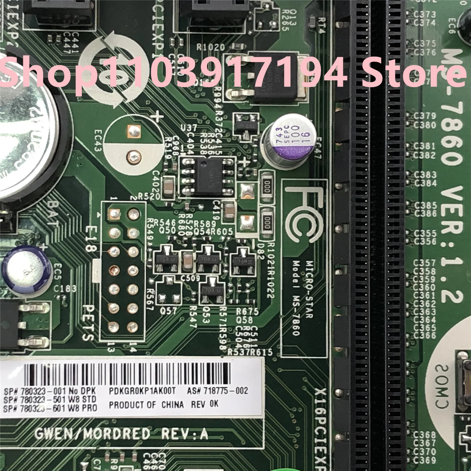 hp호환 400 G1 G2 MT MS-7860 780323-001 718775-002 H81 마더보드용