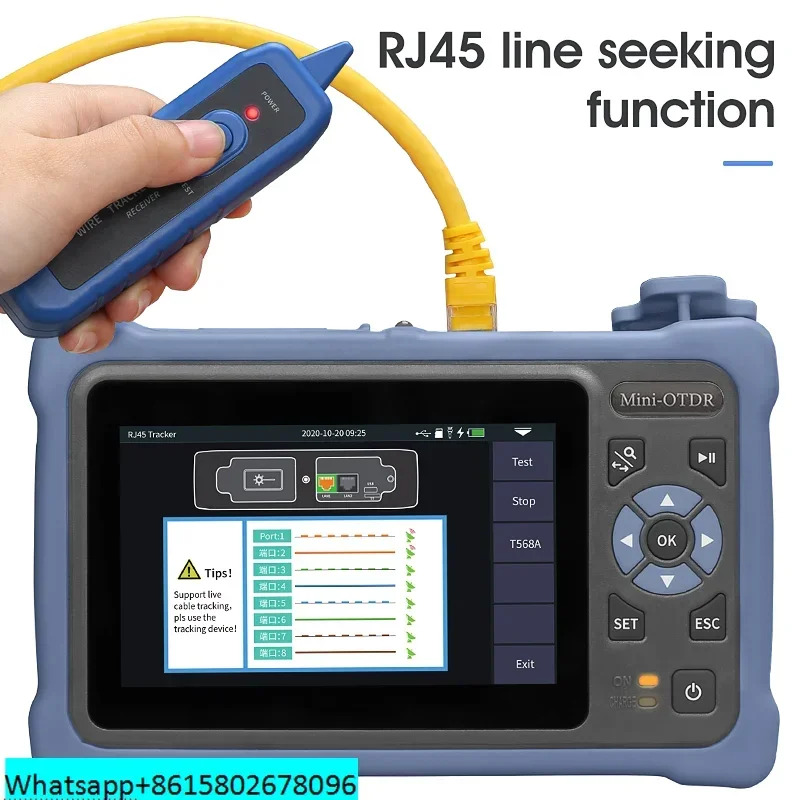 MINI OTDR NK-4000 Novker 1310/1550nm 26/24dB 광섬유 반사계 터치 스크린 VFL OLS OPM 이더넷 케이블 테스터