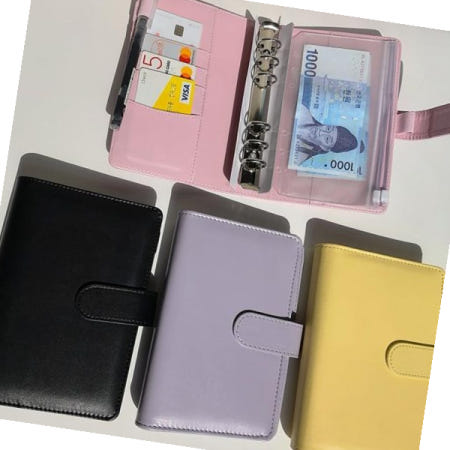 지퍼팩 키밍 현금 바인더 카드지갑 명함케이스 저축