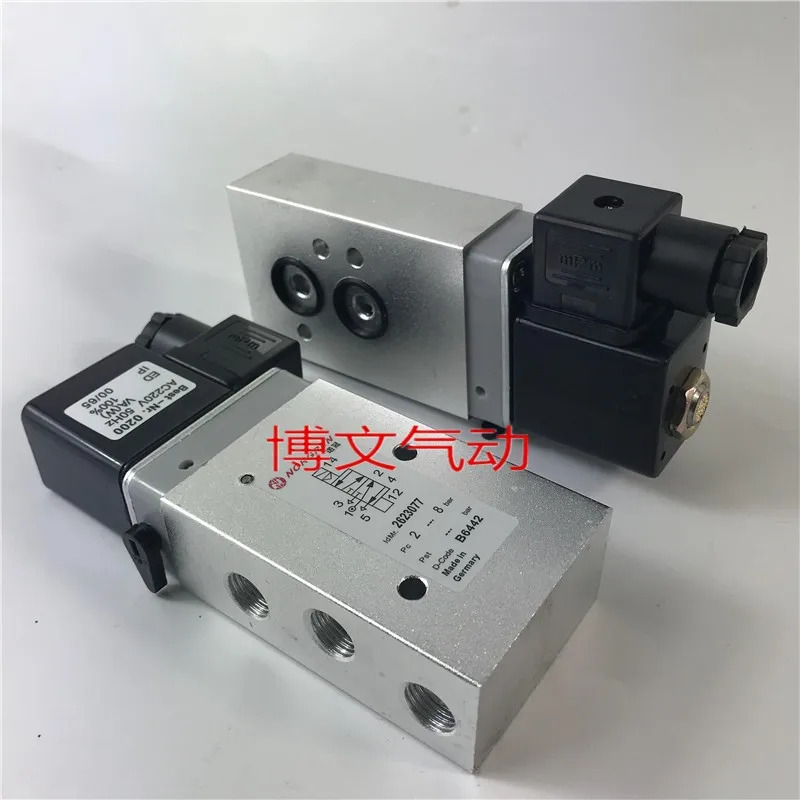 솔레노이드 밸브 2623077 Noguan 2위치 5방향 플레이트 공압 방향 AC220VDC24V