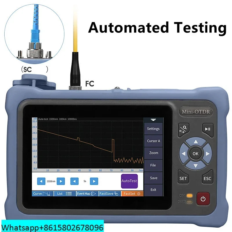 MINI OTDR NK-4000 Novker 1310/1550nm 26/24dB 광섬유 반사계 터치 스크린 VFL OLS OPM 이더넷 케이블 테스터