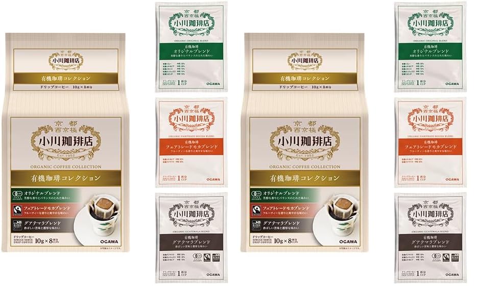 오가와커피 유기농커피 컬렉션 드립커피 8잔분 X 2개