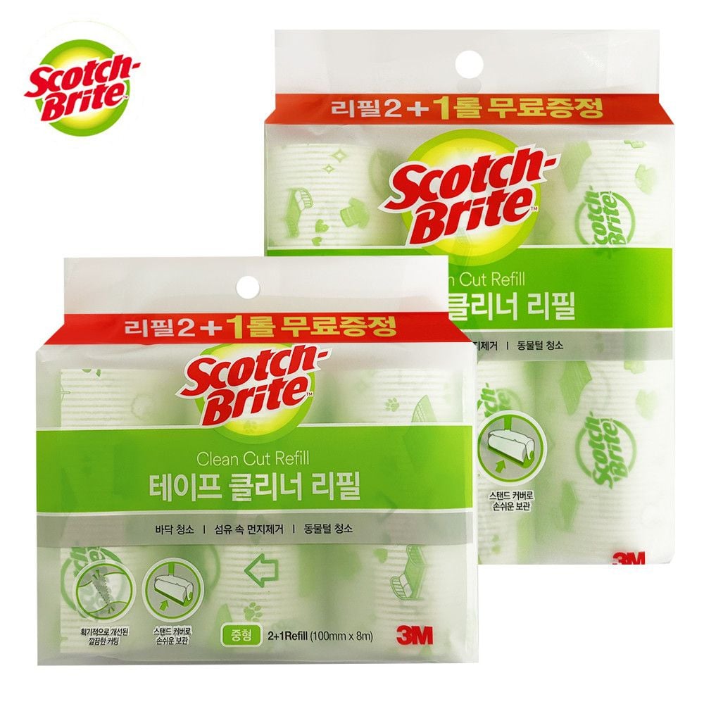 롤클리너 리필 3개 테이프 머리카락 먼지제거 바닥 롤러 리필 중형 - 상세 이미지 3