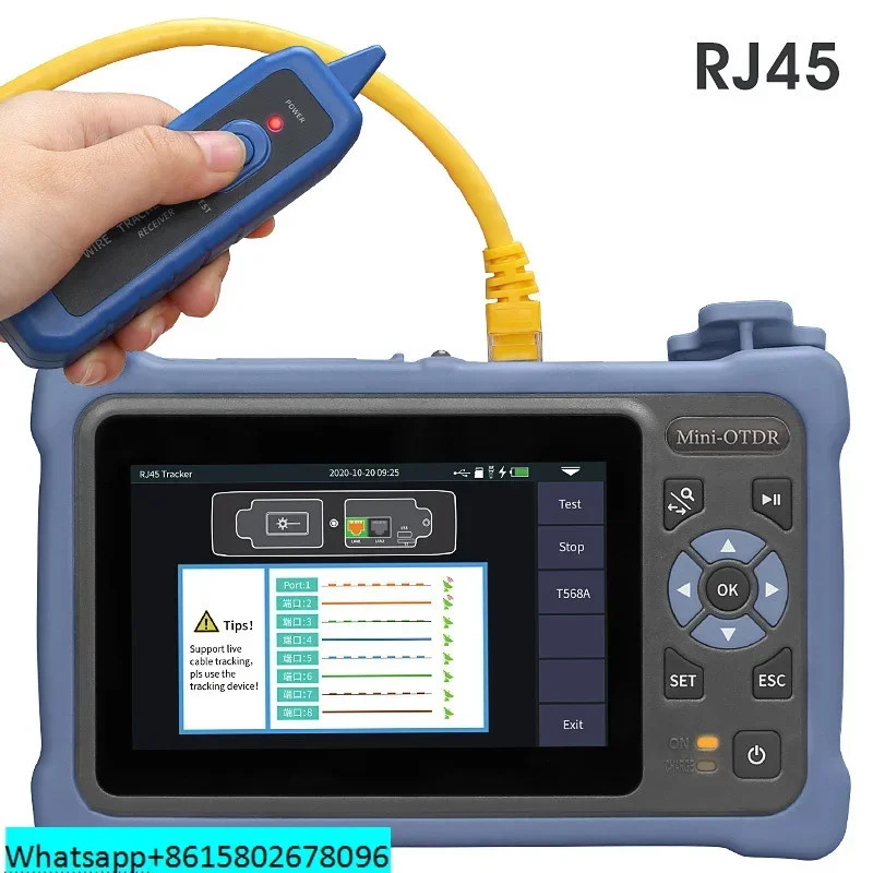 MINI OTDR NK-4000 Novker 1310/1550nm 26/24dB 광섬유 반사계 터치 스크린 VFL OLS OPM 이더넷 케이블 테스터