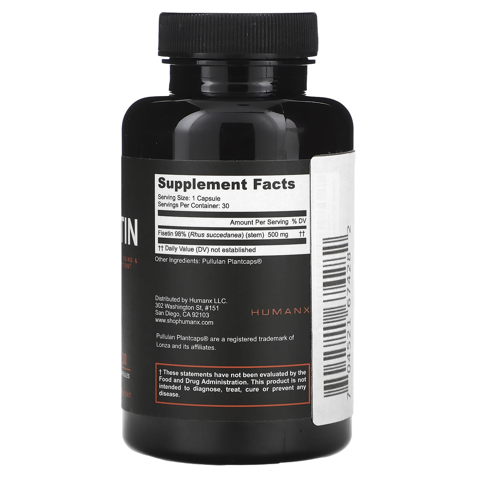 휴먼엑스 피세틴 500mg 30캡슐, 1개 - 상세 이미지 2