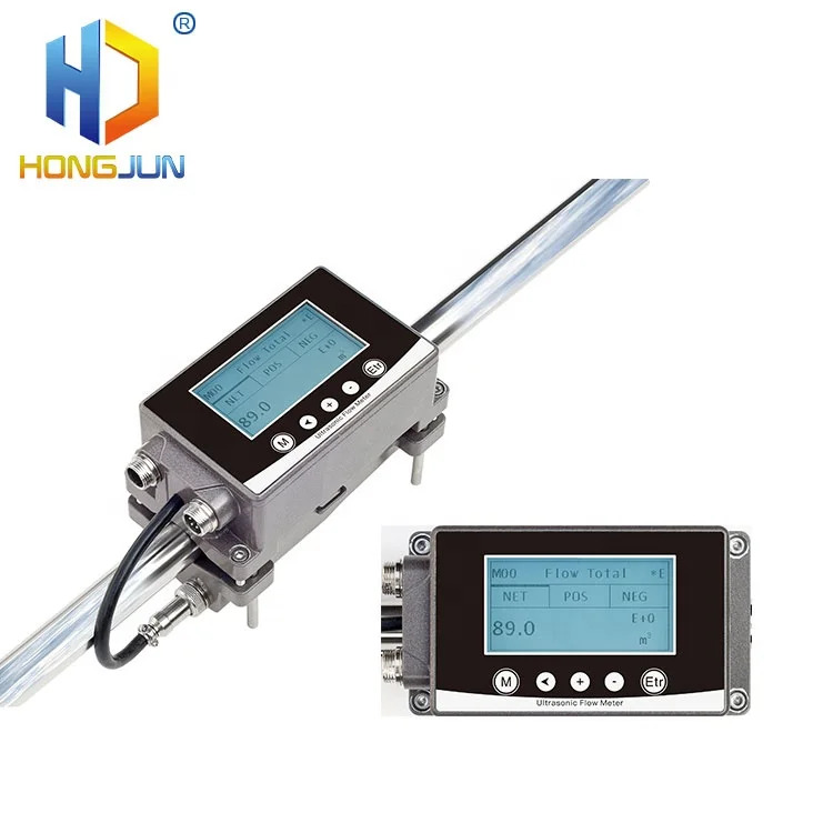 HLF400 RS485 DN15 DN25 DN32 DN40 소형 파이프 클램프 온 초음파 유량계/유량계