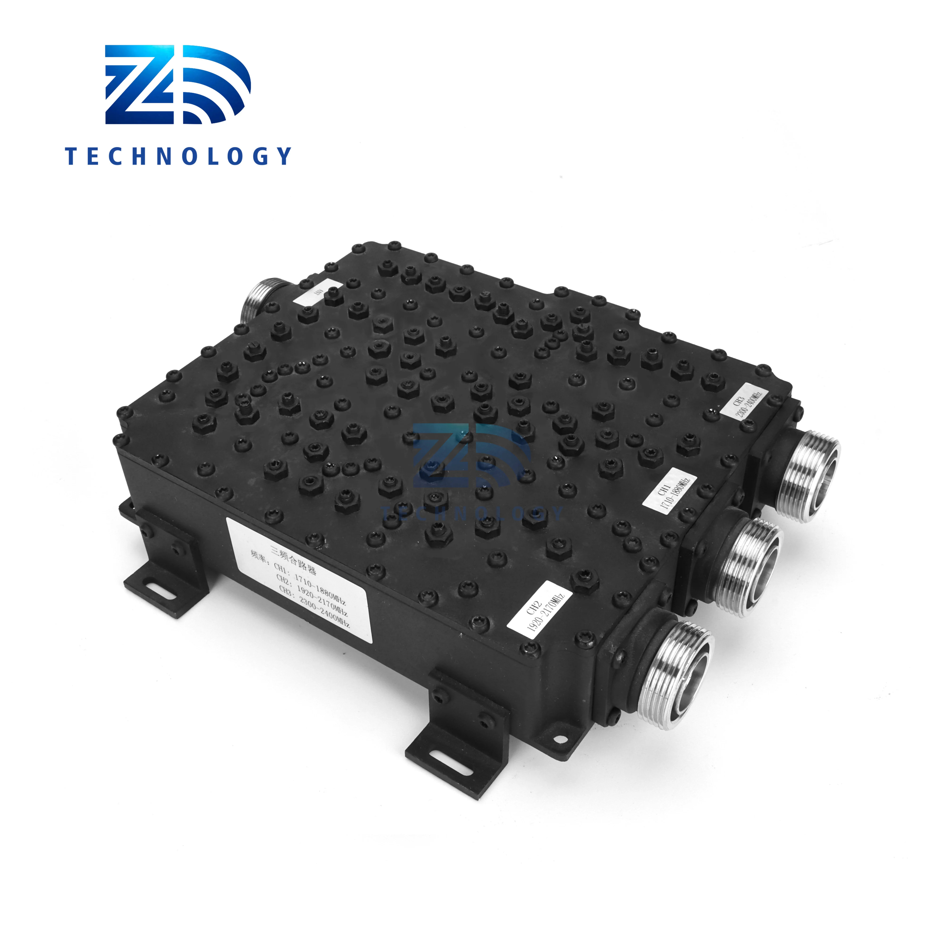 공장 690-960/1695-2200/2300-2700 MHz N/7/16/4.3-10 암 삼단일 장치 삼밴드 결합기