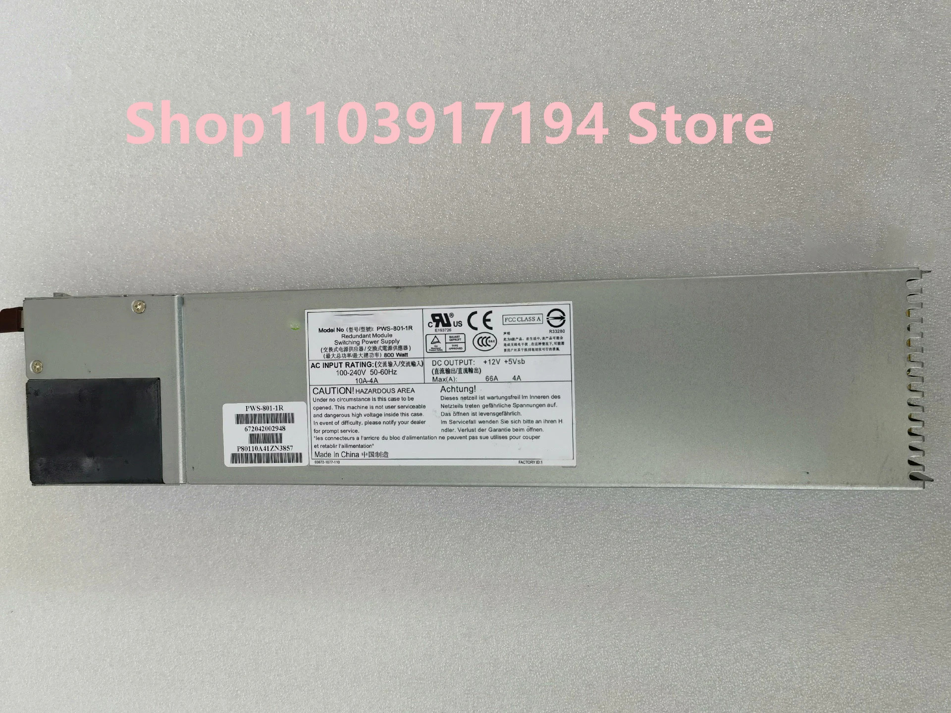 SUPERMICRO ABLECOM PWS-801-1R 800W 서버 전원공급장치용