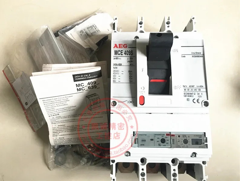 2025.4 독일 AEG 플라스틱 케이스 회로차단기 MCE409S3400 3P 400A 포장 .