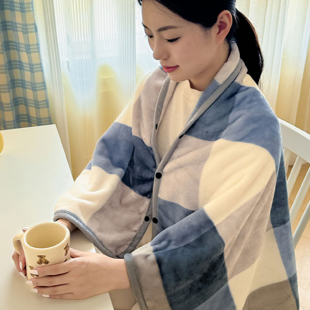 코지 극세사담요 입는 블랭킷 양털이불 캠핑 쇼파 보온 거실 휴대용 차박