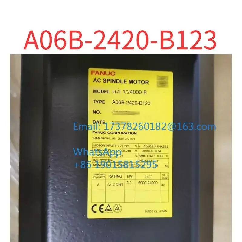 오리지널 A06B-2420-B123 스핀들 모터
