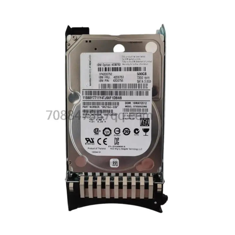 원본 IBM 42D0752 42D0753 81Y9726 81Y9727 500G SATA 2.5
